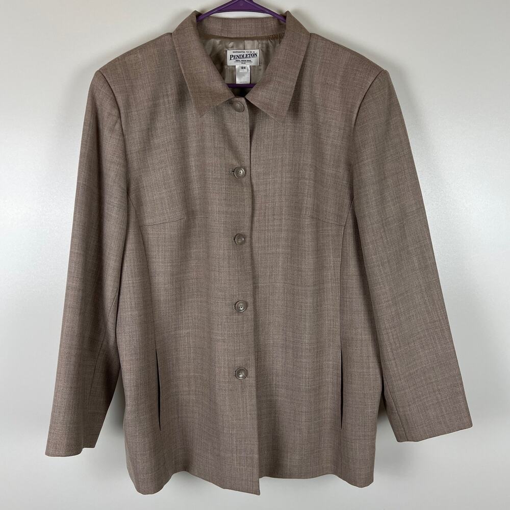 Pendleton 100% Virgin Wool Blazer, Jacket 18w - image 1